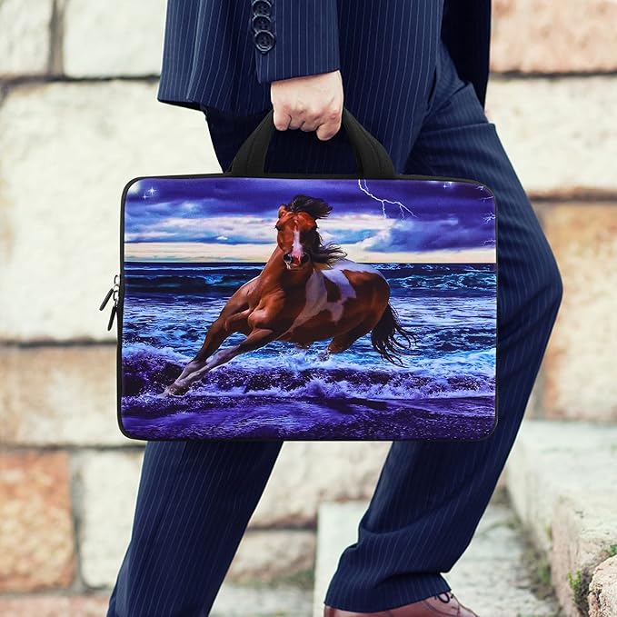 iColor 14 15 15.4 15.6 inch Laptop Handle Bag Computer Protect Case Pouch Holder Notebook Sleeve Neoprene Cover Soft Carring Case for MacBook Dell Lenovo Toshiba HP Chromebook ASUS Acer Horse ICB-04