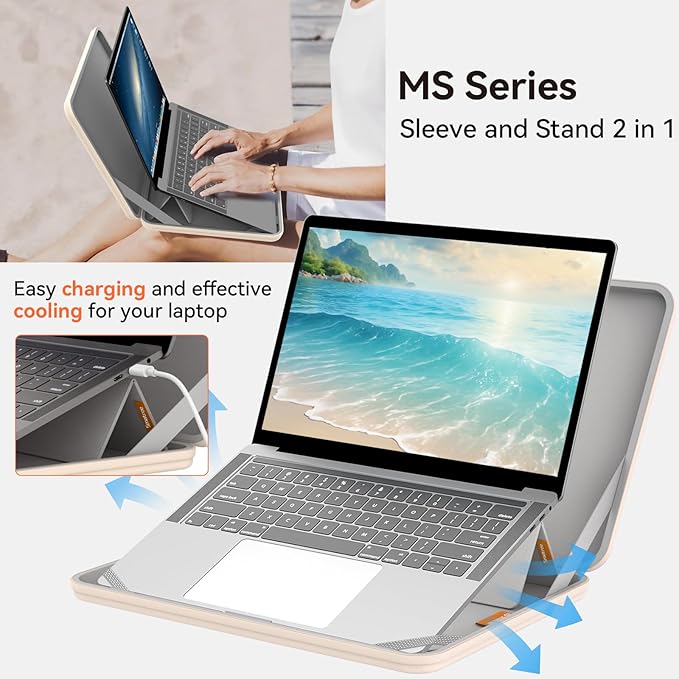 Smatree MS112W Hard Protective 16 inch Laptop Sleeve Case Compatible for Lenovo Legion 9i Gen 9, DELL G15 Gaming Laptop, ACER Predator Helios 16/Neo 16/Nitro 5, GIGABYTE AORUS 15 BKG,White
