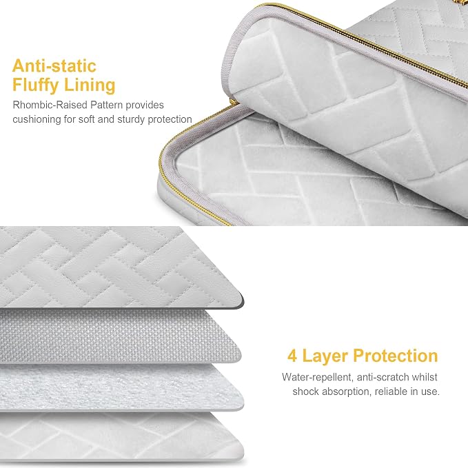 Lacdo Laptop Sleeve Case for 14 inch New MacBook Pro M5 Pro/Max A3426 A3427 (2026), M5/M4/M3/M2/M1 A3434 A3112 A3401 A3185 A2918 A2992 A2779, 13.8 inch Surface Laptop 7th Computer Bag, Space Gray