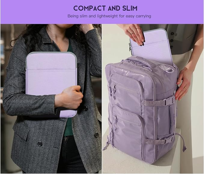 12.9 13 inch iPad Pro Sleeve Case for iPad Pro 13 inch M5 M4 & iPad Air 13" M2 M3 M4(2026) with Magic Keyboard, iPad Pro 12.9 inch M2 M1(6th/5th/4th/3rd Gen) Carrying Tablet Cover Bag -Purple
