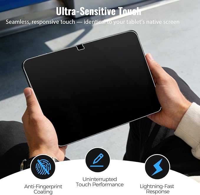 Matte Privacy Screen Protector for Pad 11th A16 2025 11" & 10th 2022 10.9" , Anti Glare Spy Private Filter for Pad A16, High Sensitive Bubble-Free Easy Install Black Security Screen, 1 Pack