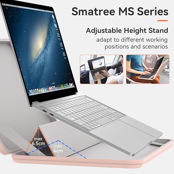 Smatree MS26TP Hard Protective 13 inch Laptop Sleeve Case Compatible for Apple MacBook Neo A18 Pro A3404, for Lenovo ThinkPad X1 Nano Gen 3/Thinkbook 13x Gen 4, for Microsoft Surface Laptop 2025,Pink