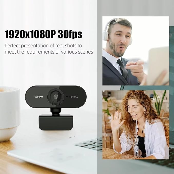 2K 1080P 720P 480P Webcam with Builts in Noise Reduction Microphones and Auto Focused for Video Conferencing and Streaming