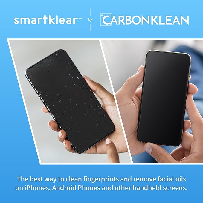 SmartKlear Smart Phone Screen Cleaner - Compatible with iPhones, Androids, and More - Cleaner with Carbon Microfiber Tech-Lime Green-1 Count (Pack of 1)
