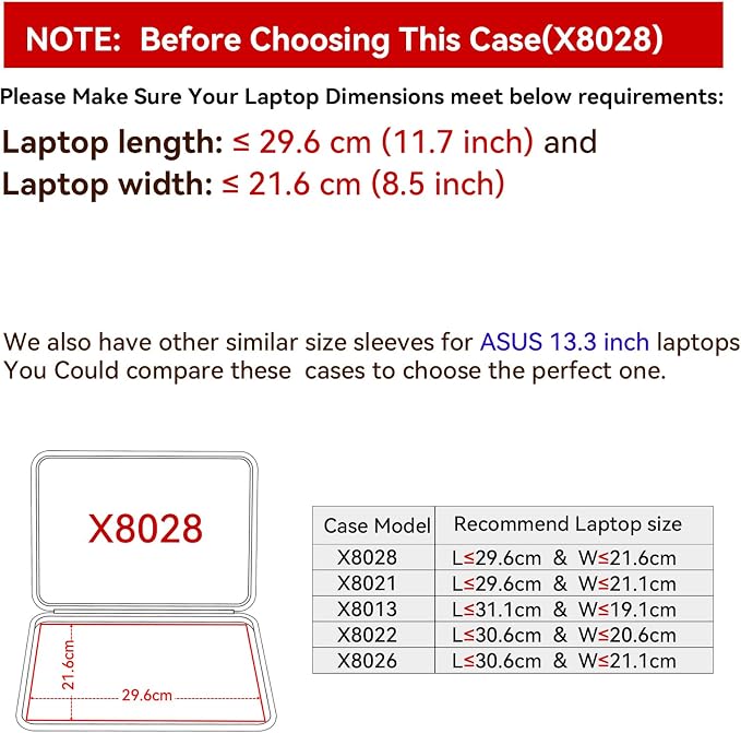 Smatree Hard EVA Protective Sleeve Case Compatible for 13 inch ASUS Zenbook S 13 OLED Laptop (X8028)