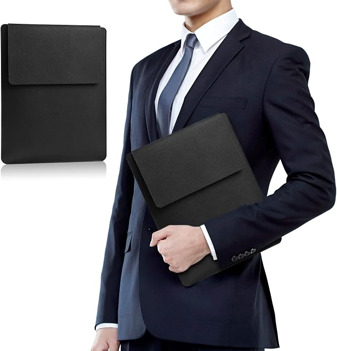 Compatible with Apple 14/13.3 inch Laptop Sleeve, Padded Case, Portable Bag - Black