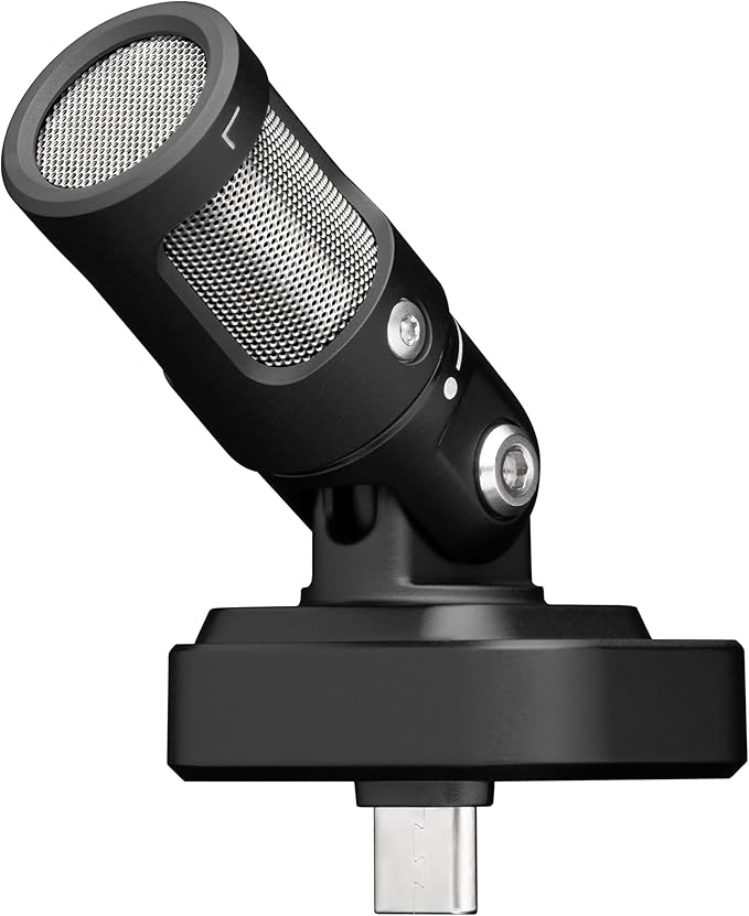 Shure MV88 USB-C Microphone for Mobile Recording, Portable Mic for Vlogging with Auto Level Mode, Real-Time Denoiser for Smart Noise Cancelling & 4 Polar Patterns, Black
