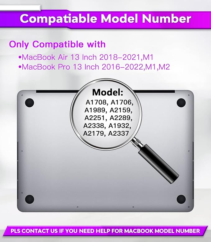 PYS macbook air 13 inch privacy screen Compatible with MacBook Air 13.3'(Released in 2018-2021: A1932,A2179,A2337)-Anti Glare，Webcam Cover Slider，Provide Privacy, Ultra Slim，Easy On