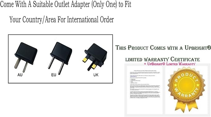 UpBright 12V AC/DC Adapter Compatible with Logitech Meetup 960-001101 V-R0007 860-000525 960-001201 Meet up HD Video Audio Conferencing System Camera logi DSA-18CB-12FCA120150 Power Supply Charger PSU