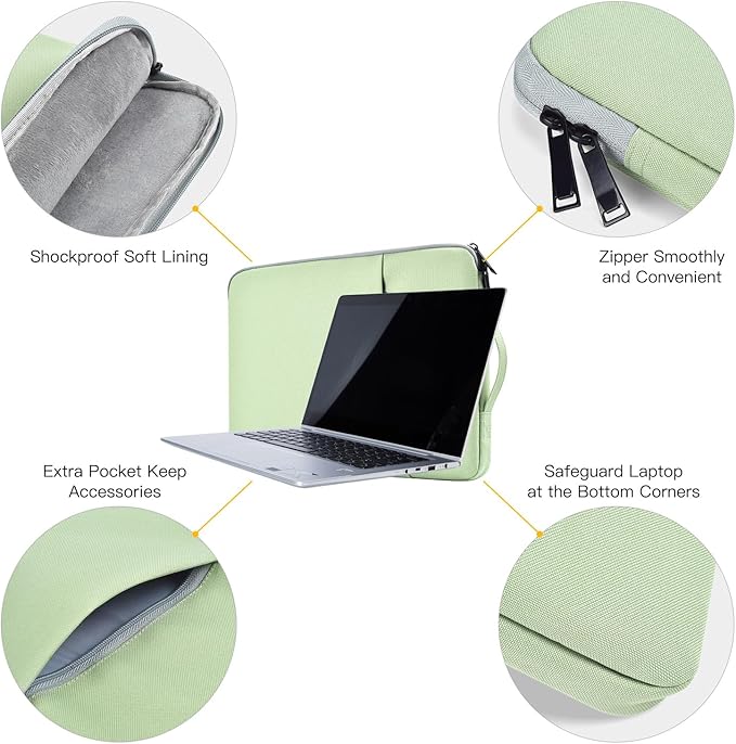 13 Inch Laptop Sleeve for 2026 MacBook Neo A18, MacBook Air 13-inch Laptop with M5 chip A3449, MacBook Air 13.6-inch Carrying Case, Green