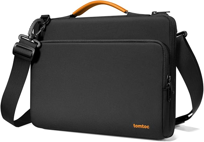 tomtoc 360 Protective Laptop Shoulder Bag for 15-inch 2026 MacBook Air M5 A3448, M4/M3/M2 A3241 A3114 A2941, 15" Dell XPS & Microsoft Surface Laptop 7/6/5, Water-Resistant Laptop Accessory Sleeve Case
