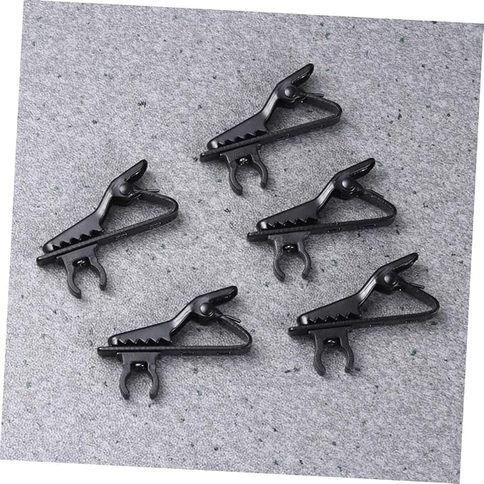 30pcs Microphone Clip for Lapel Tie Clip Mini Lavalier Mic Holder Handsfree Mic for Video Calls Speeches