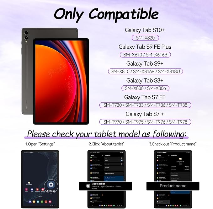 IPROKKO 2 Pack Anti Blue Light Screen Protector for Samsung Galaxy Tab S10 Plus/S9 FE Plus/S9 Plus/S8 Plus/S7 FE/S7 Plus (12.4 Inch), Matte Anti Glare Harmful Light Filter Eye Protection Cover, Bubble Free Easy Install