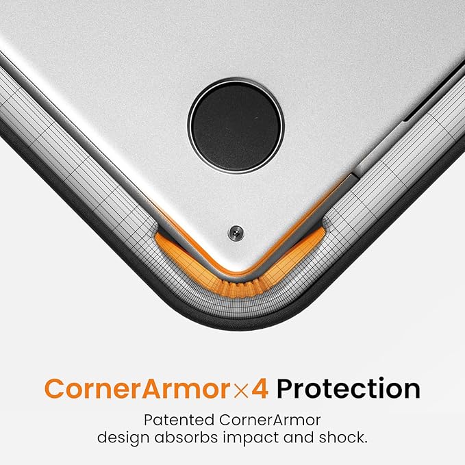 tomtoc 360° Protective Laptop Case for 13-inch MacBook Air M5/A3449 (2026), M4/A3240, M3/A3113, M2/A2681, M1/A2337, Water-Resistant Case with CornerArmor, Fits 13-inch MacBook Neo & Surface Pro/Laptop