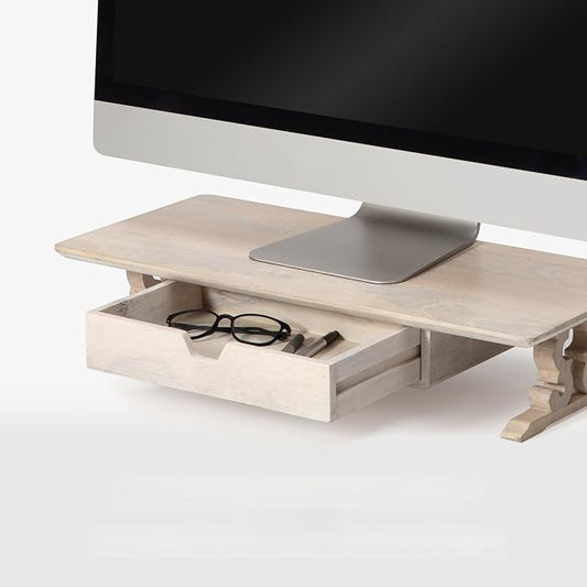 Anji Mountain Monitor Stand - Desktop Organizer & Laptop Riser, Ergonomic Monitor Riser, Space-Saving Monitor Stand for Desk, Durable Construction, Easy Assembly, Ideal for Home & Office