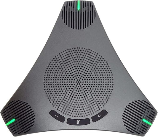 Conference Speaker and Microphone, USB Speakerphone with 360° Omnidirectional Voice Pickup, Smart Voice Enhancement, Hi-Fi Sound, Echo & Noise Reduction for Business, Home Office, Online Meeting