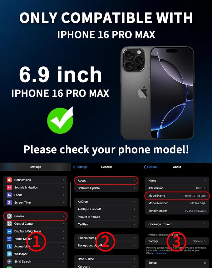 2 Pack for iPhone 16 Pro Max Privacy Screen Protector [6.9 inch] Anti-Spy Private Tempered Glass Film Accessories Anti-Blue Light 9H Hardness No-Bubble Full Coverage Easy Installation
