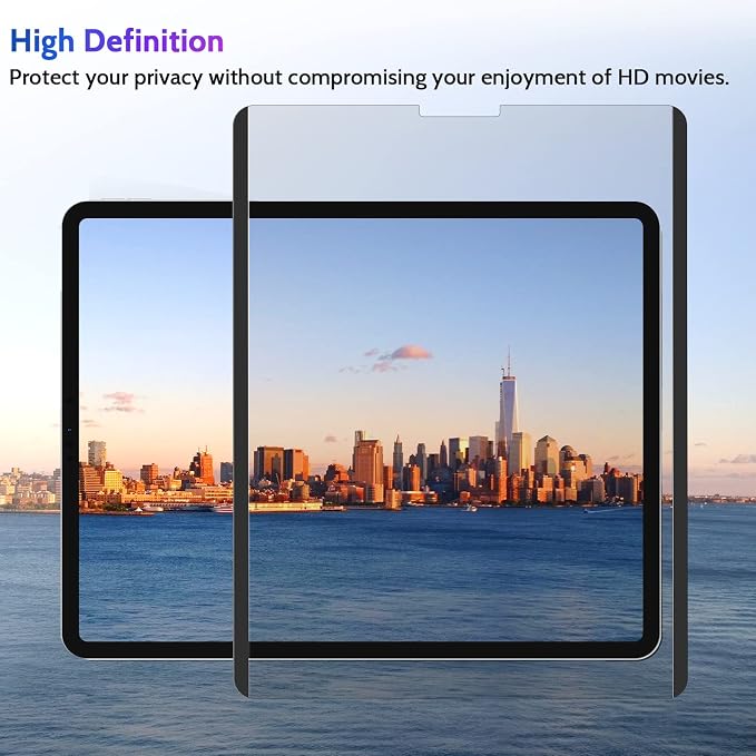 Peslv Magnetic Privacy Screen Protector for iPad Air 5th 4th Generation & iPad Pro 11(2018-2022), Removable Anti Blue Light Glare Spy Private Filter, Black Security Screen