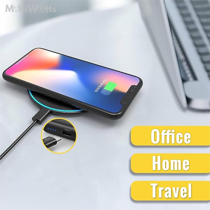 Fast Certified Wireless Charger pad Compatible with iPhone (17/16/15/14/13/12/X/8, Samsung (S26/S25/S24/S23/S22/S20/S10/S9/S8/Note8/9/10 & Other Wireless Charging Compatible Phones and Earphones