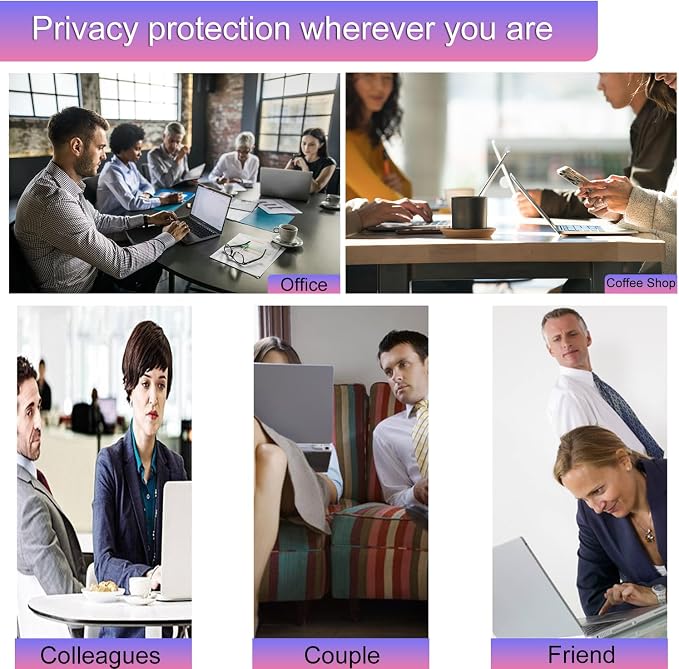 KEANBOLL 16 Inch Magnetic Privacy Screen for Laptops (16:10) - Removable Anti-Glare Filter with Blue Light Reduction | Compatible with HP, Dell, Acer, Asus, Samsung, Lenovo Laptops etc