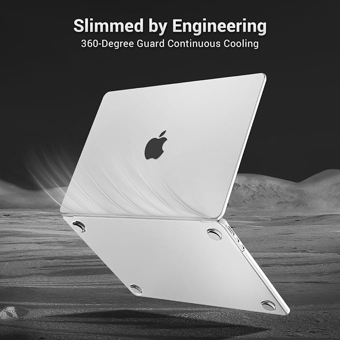 MOSISO for MacBook Air 15 inch Case M5 2026 M4 M3 M2 2025-2023 A3448 A3241 A3114 A2941, 4 in 1 Kit Seamlessly Closes Anti-Fingerprints Matte Hard Shell,Great for Business Travel Study, Matte Clear