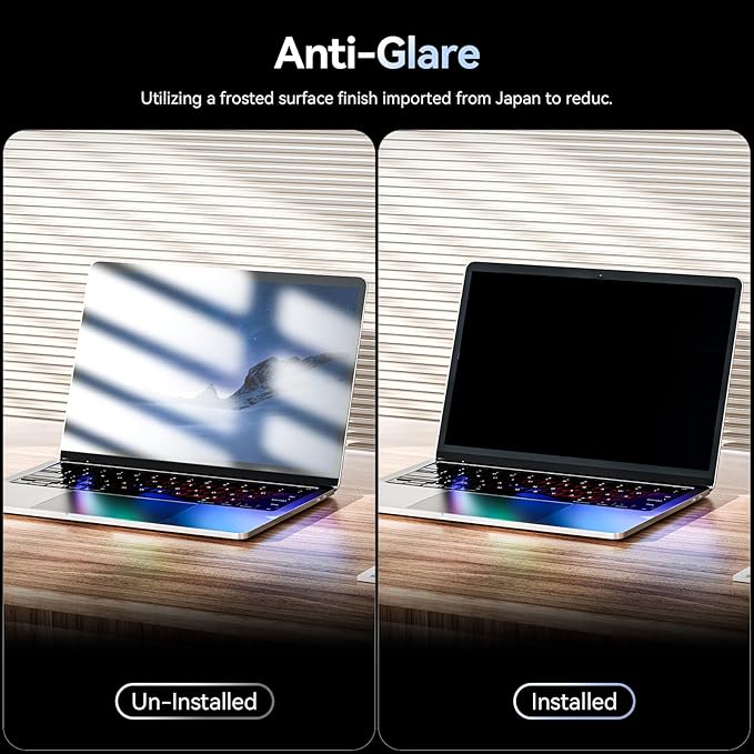Magnetic 13.3 Inch Laptop Privacy Screen for 16:10 Computer Monitor, Removable Anti Glare Blue Light Filter Protector, 13 In Privacy Shield Compatible with Lenovo Hp Dell Acer Asus Thinkpad Envy Xps