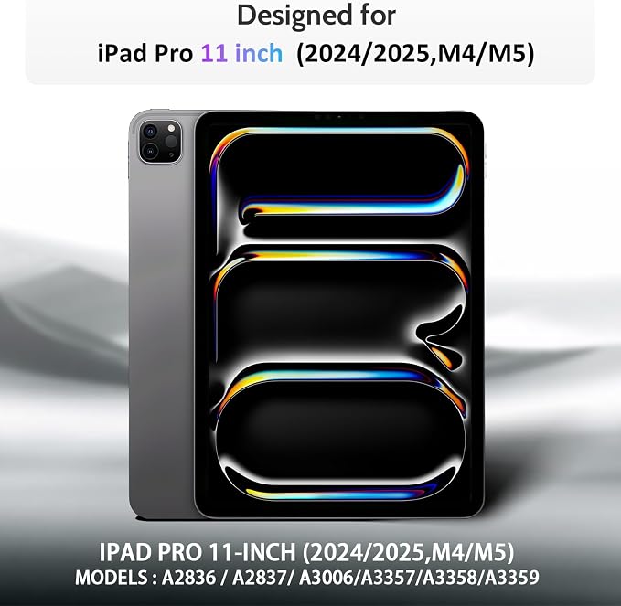 Peslv Magnetic Privacy Screen Protector for iPad Pro 11 Inch M4/M5 [2024/2025 6/5th Gen], Removable Anti Blue Light Glare Spy Private Filter, High Sensitive Bubble-Free Black Security Screen