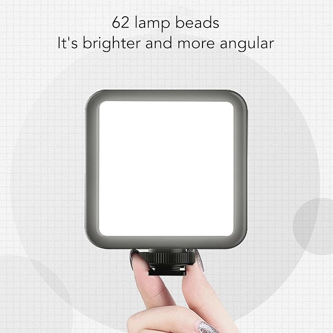 Mini Portable Clip on Fill Light, LED Rechargeable Selfie Light, Dimmable 3000k to 7000k, 1200 Mah High Capacity Battery, Suitable for Selfies,Video Conferencing,Photography