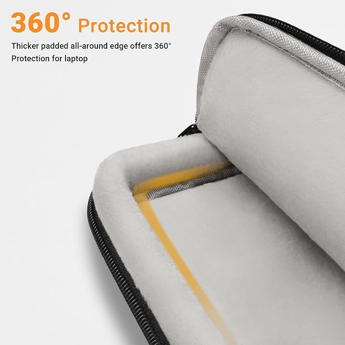 TECOOL 17 17.3 Inch Laptop Bag, 360 Protective Case Messenger Bag Waterproof Computer Sleeve Briefcase with Shoulder Strap for 17-17.3 Inch Acer ASUS Lenovo HP Laptop Notebook, Black