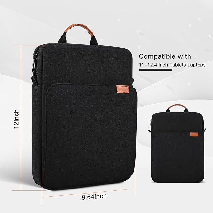 11 inch iPad Air Carrying Bag for 2026 iPad Pro 11 M5 M4 & Air 11 M4 M3, iPad A16 with Magic Keyboard, Protective Travel Shoulder Sleeve Case with Handle, Black
