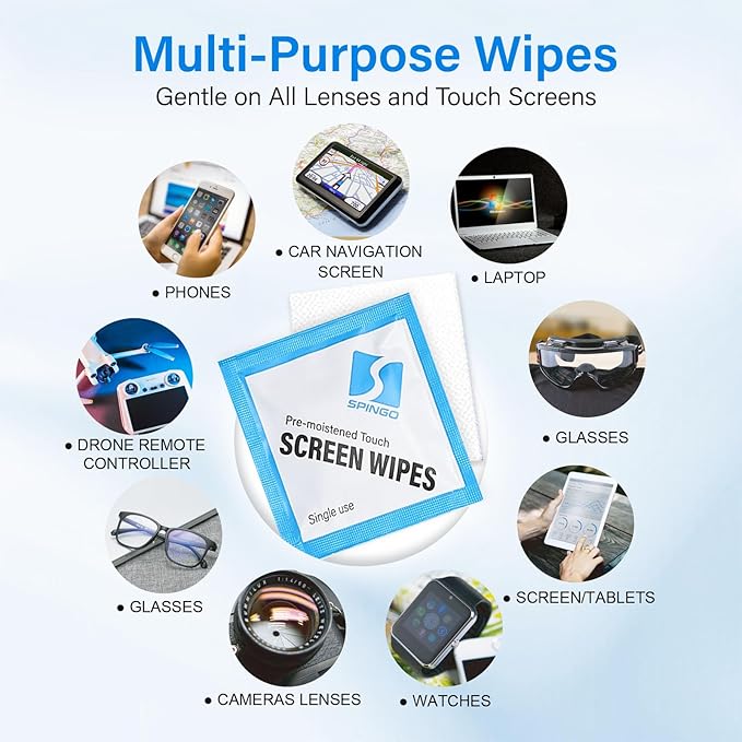 Screen Wipes, Pre-moistened Screen Cleaner Wipes for Electronics, Streak-Free Cleaning Wipes for Phone, Laptop, Monitor, Touch Screens (600 Count)