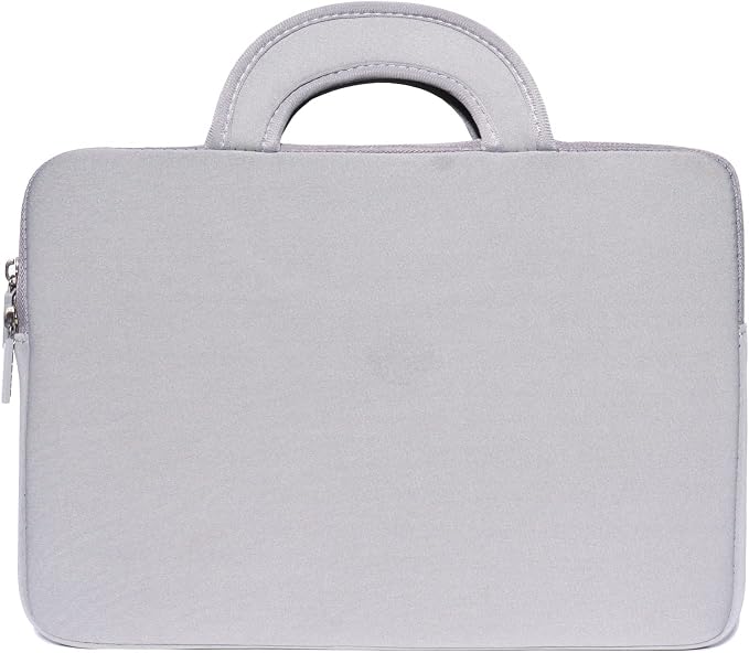 amCase Chromebook Case Travel/Carry Sleeve with Handle-Black (11.6 to 12 inch, Grey)