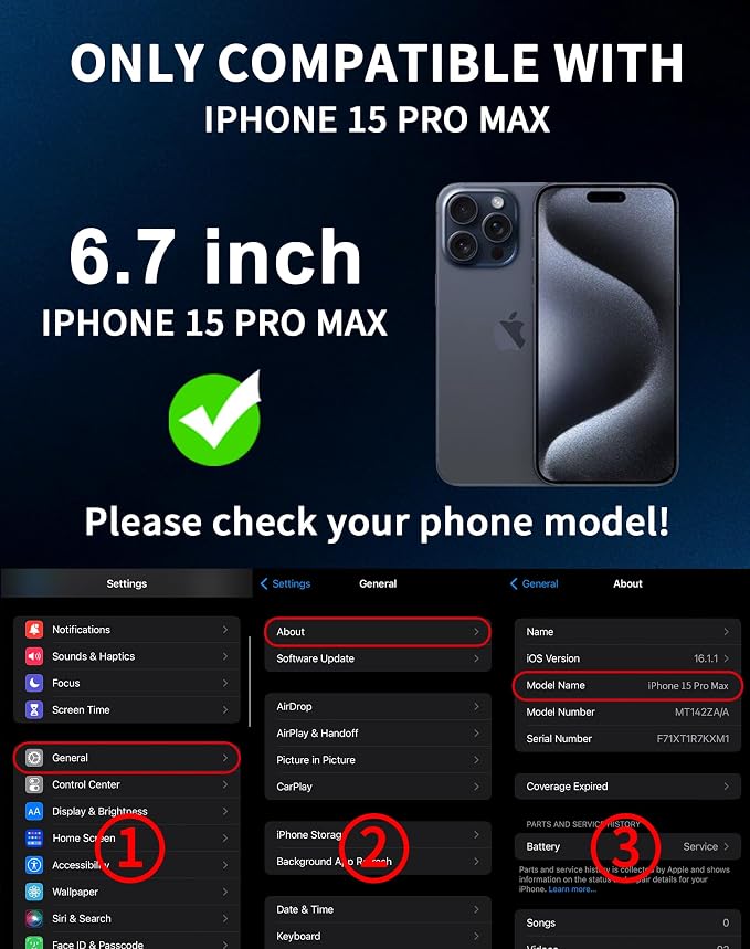 2 Pack for iPhone 15 Pro Max Privacy Screen Protector [6.7 inch] Anti-Spy Private Tempered Glass Film Accessories Anti-Blue Light 9H Hardness No-Bubble Full Coverage Easy Installation