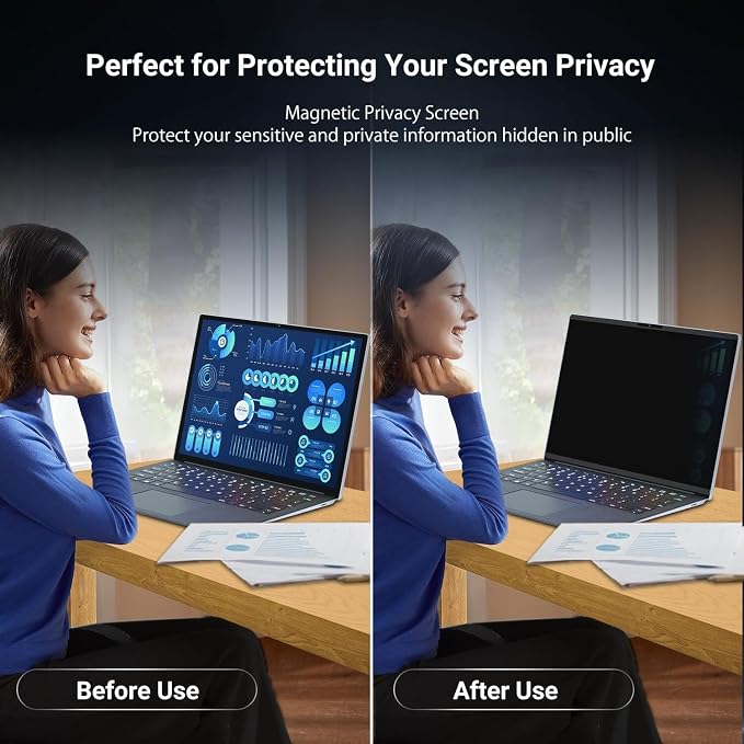 ZOEGAA Privacy Screen for Surface Laptop Go 3/2/1 12.4 inch,Magnetic Removable Touchable Privacy Filter for Surface Laptop 12.4 inch Screen Protector,Anti-Blue Light Anti-Scratch