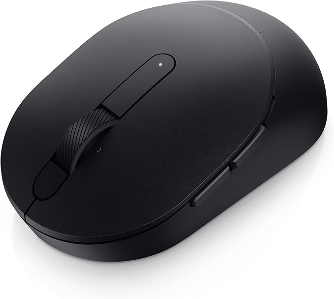 Dell Mobile Wireless Mouse - MS3320W, Wireless - 2.4 GHz, Bluetooth 5.0, Optical LED, Mechanical Scroll, 1600 DPI, 3-Buttons - Black