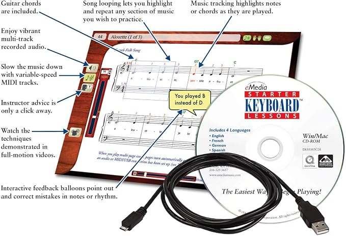 Casio CT-S200RD EPA 61-Key Premium Keyboard Package with Headphones, Stand, Power Supply, 6-Foot USB Cable and eMedia Instructional Software, Red