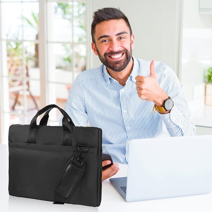 Premium Black,17.3-18.4 Inch Laptop Briefcase with Cross-Body Shoulder, DVD Player bag,Painting board bag，Laptop case Fits Dell, HP, ASUS,MacBook Pro, 2-layer Design,Durable,LIGHTWEIGHT
