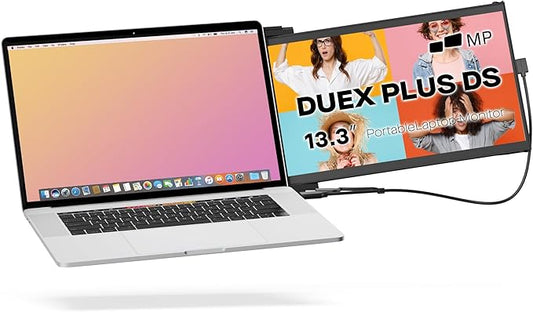 2026 Mobile Pixels Duex Plus DS 13.3" Portable Monitor, USB Type-C/HDMI Plug and Play Laptop Screen Extender, FHD 1080P Laptop Monitor, Compatible with Windows/Mac