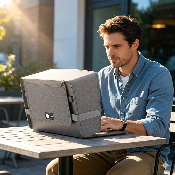 Laptop Sun Shade for Outdoor Work, Lightweight Computer Privacy Hood & Glare Shield, Foldable Shield Cover, Compatible with Most 15-16" Laptops (Gray, L)