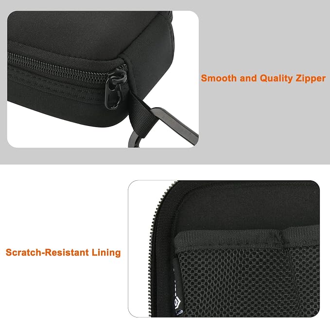 Travel Carrying Charger Storage Case Small Electronic Organizer Bag Compatible with MacBook MagSafe Power Adapter, Portable Pouch for Laptop Accessories, USB Drives, Gadgets, Tech Gear
