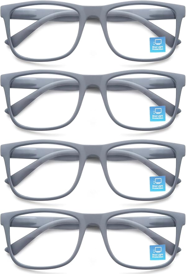 Blue Light Blocking Reading Glasses Men Large Wide Oversized Square Computer Readers Glasses for Big Head/Large Face