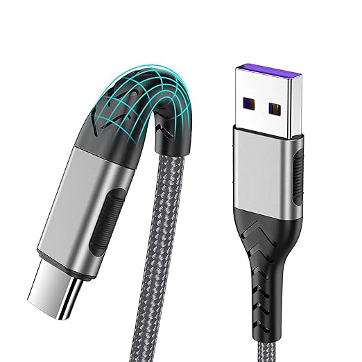 Durcord USB C Charger Cable, 2Pack 3ft Fast Charging 3 Feet USB Type C Cord Cable, 3 Foot Type C Charger Premium Nylon Braided USB Cable Compatible with iPhone 15 Pro/Plus/Max/Android/Phone/Pad-Silver