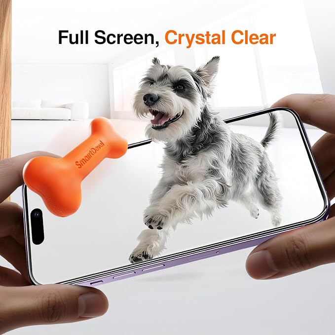 SMARTDEVIL 2 Pack Screen Protector for iPhone 14 Pro Max, 9H Hardness Military Grade Shatterproof HD Clear Tempered Glass, Easy to Install, Auto Bubble-Free and Dust-Free Box, Case Friendly