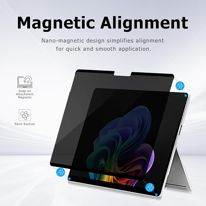 Adeway Privacy Screen Protector for Surface Laptop Studio 2/1 14.4 Inch, Magnetic Nano, Anti-Spy, Removable, Blue Light & UV Blocking, Anti-Glare