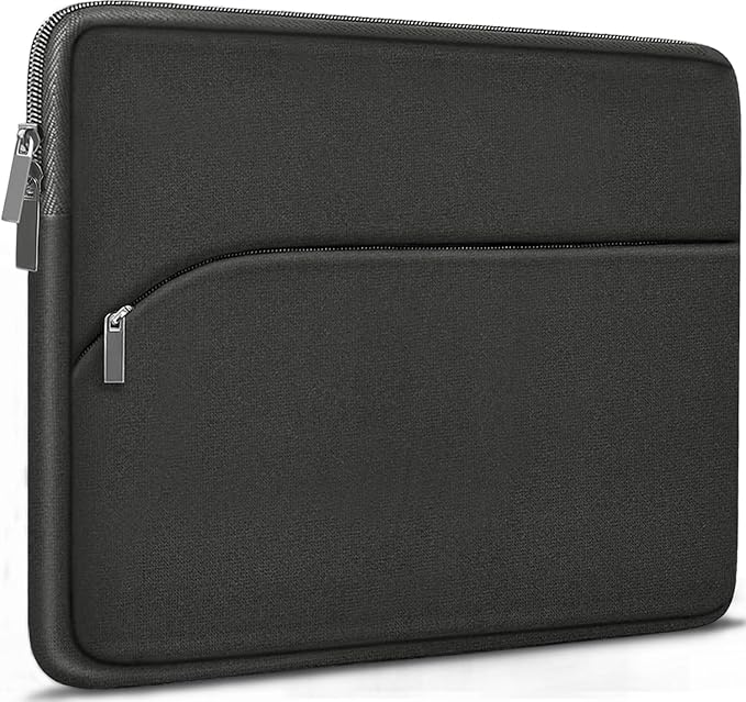 13.3 inch Laptop Sleeve, Portable Monitor Protective Laptop Case with Front Pocket Computer Bag Compatible with MacBook Air Pro 13.3 inch 14 inch, Dell, HP, Grey
