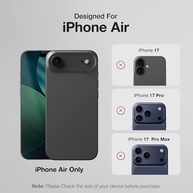 AMAZINGthing for iPhone 17 Air [Titan Filter 7 - Matte Glass] Screen Protector, Anti-Glare Matte, 9H Tempered Glass, Full Coverage, Case‑Friendly, Oleophobic, Alignement Frame, 2 Pack