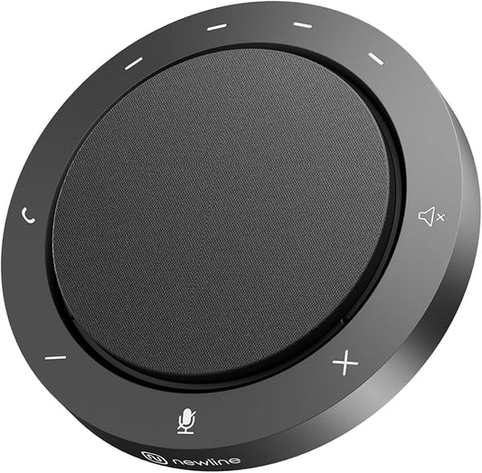 Conference Speaker and Microphone, Dual Al Mics with 360° Voice Pickup & Clear Sound, 10-14H Call Time, Bluetooth & USB-C/A Connection, Speakerphone for 1-6 People, Small Teams & Home Office