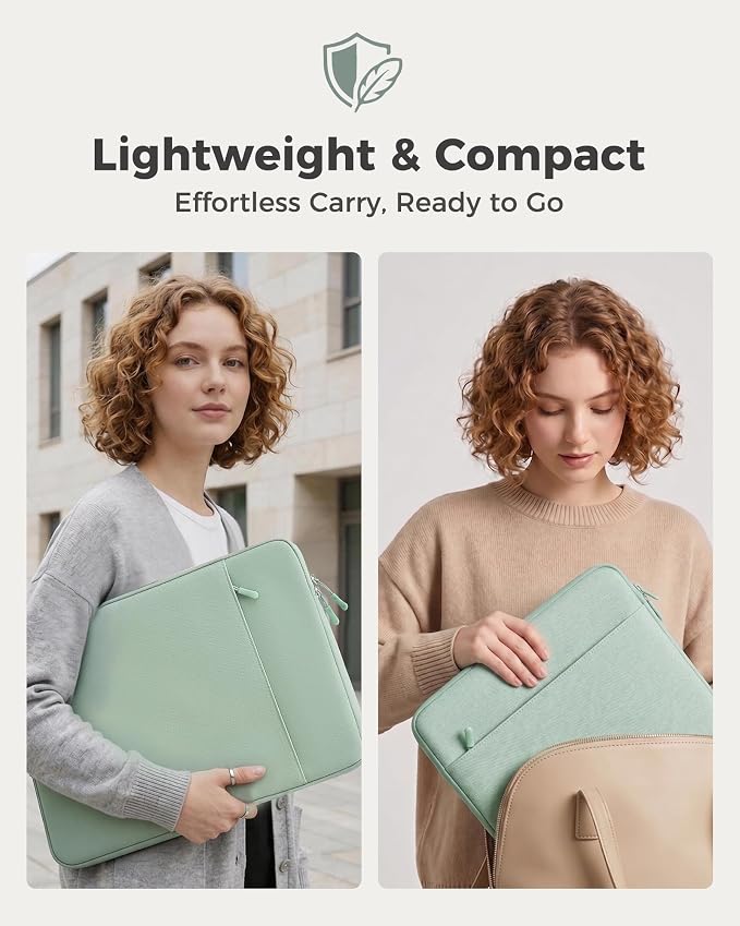 ProCase Laptop Sleeve 16" for MacBook Pro 16 Inch M5M4/M3/M2/M1, Computer Case Also Compatible with 15.6-16" HP Dell ASUS Lenovo Acer Chromebook -Willow Green