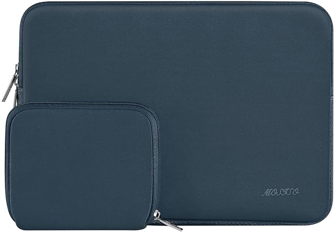 MOSISO Laptop Case 16 inch, 15-15.6 inch Laptop Sleeve Bag Compatible with MacBook Pro 16 M5 M4 M3 M2 M1, HP Acer Dell Lenovo ASUS Notebook, Neoprene Computer Sleeve Bag with Small Case, Haze Blue