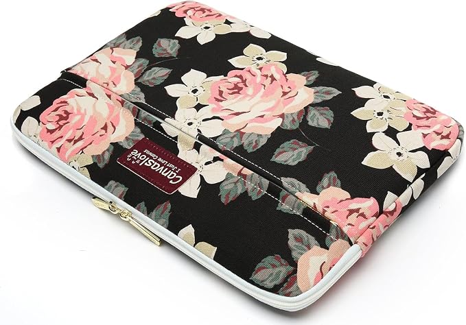 Laptop Sleeve Case Bag Cover with Pocket for MacBook Pro 16 and 16 inch HP Lenovo Dell ASUS Acer Notebook Computer (Pink Rose)